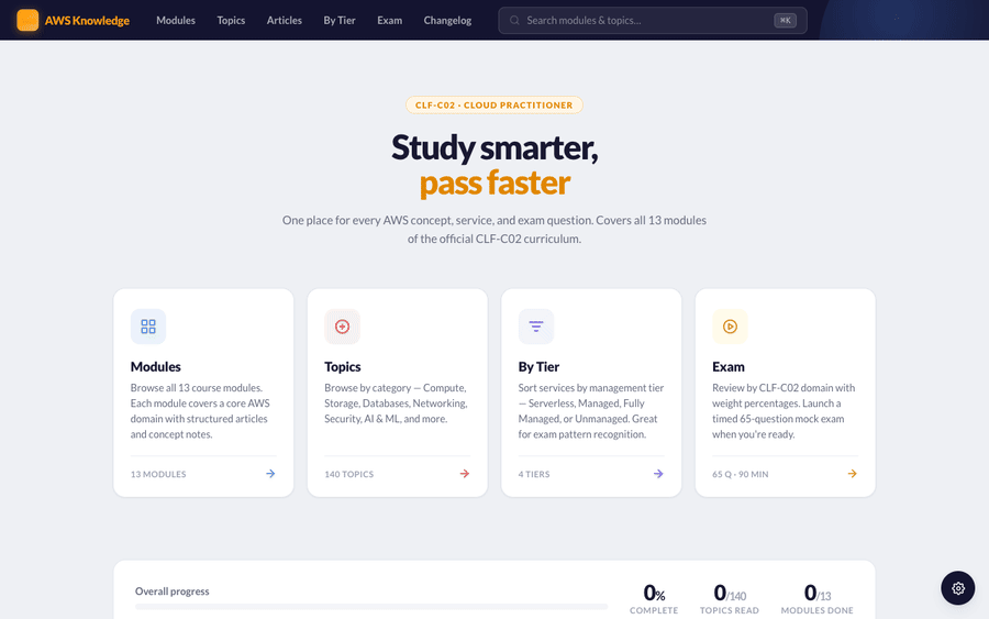 Search in action — open, type, results appear